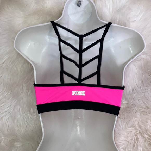 PINK VS Ultimate Sports Bra Bralette Strappy Back Cage Top S - Picture 1 of 8